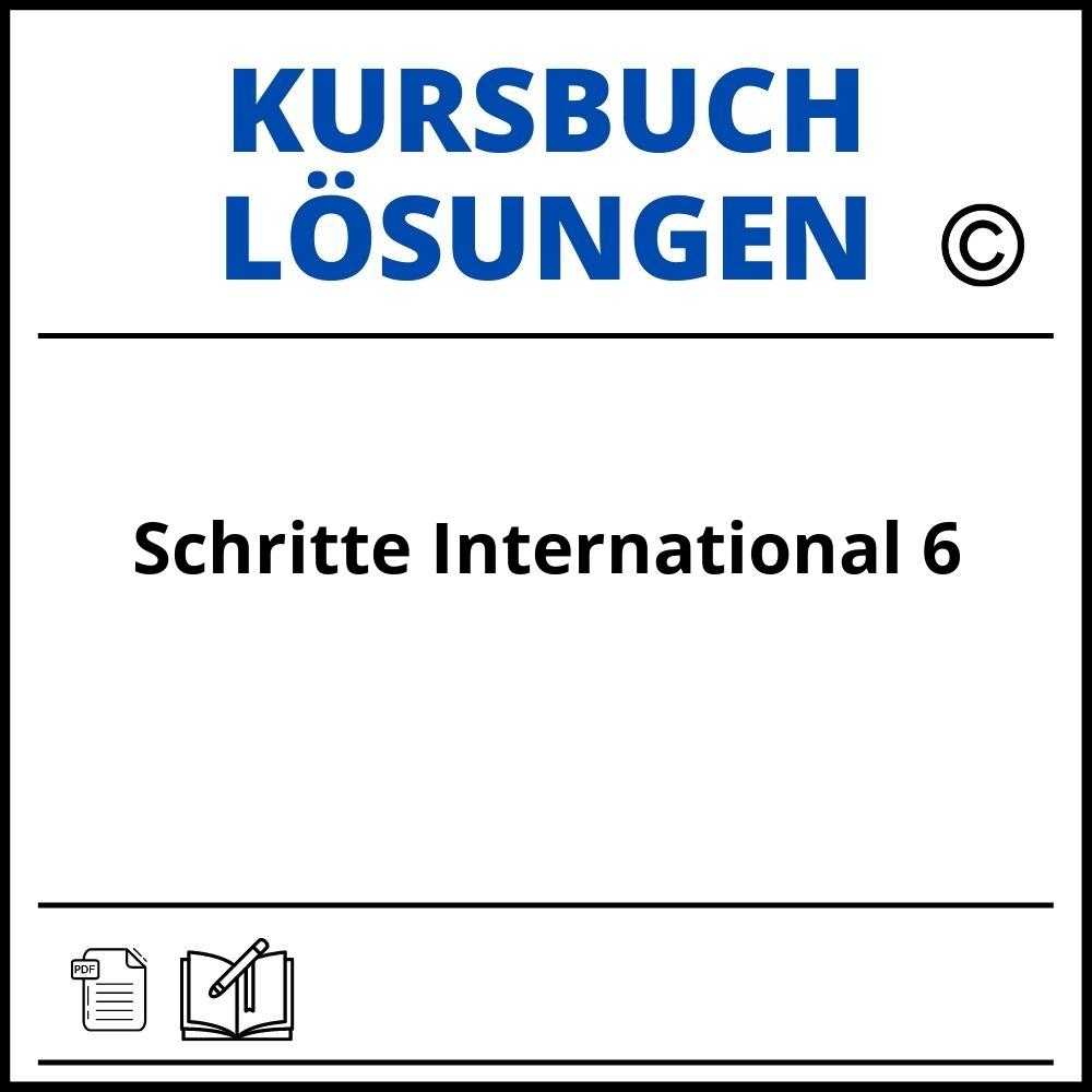 Schritte International 6 Kursbuch Lösungen